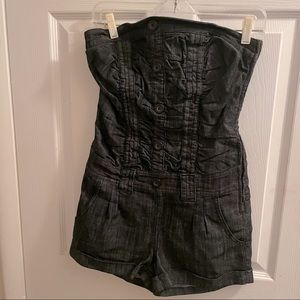 Denim tube top romper NWT